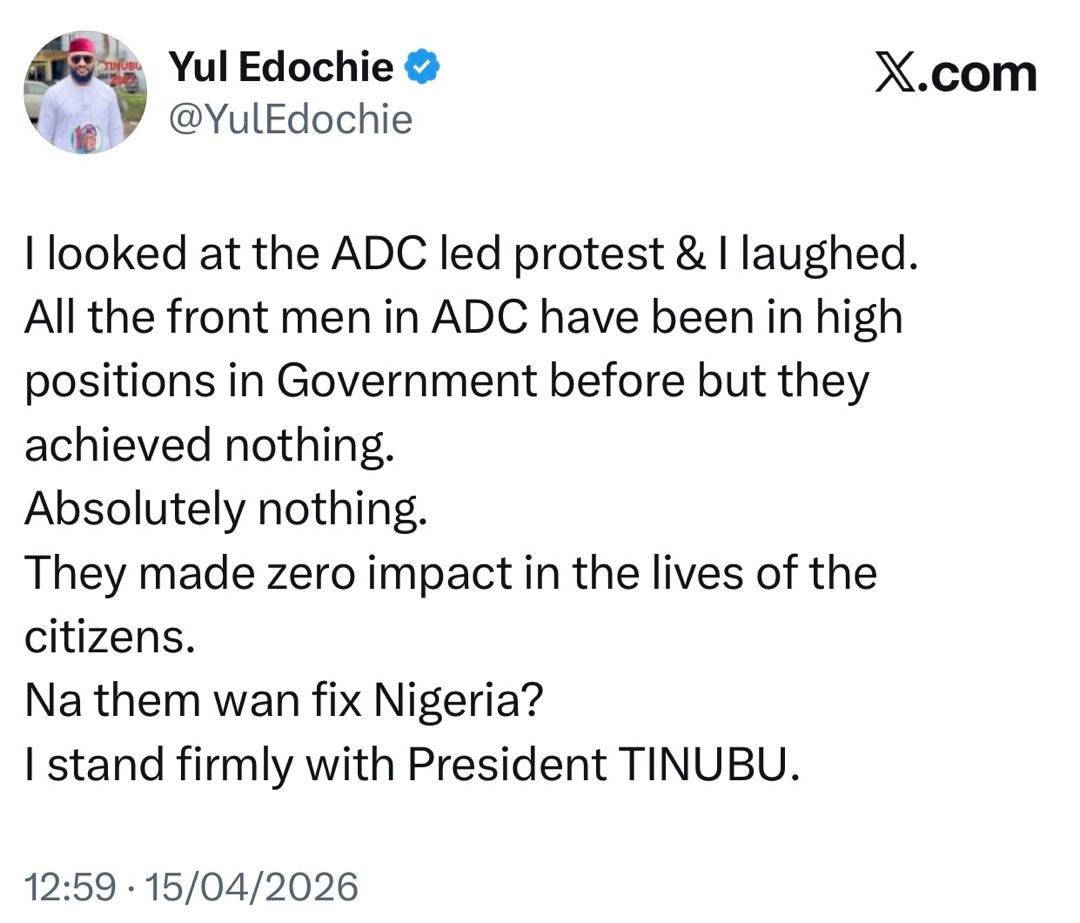 Actor Yul Edochie lets some things off his chest about Nigerian politics and about men with partners who no longer respect them